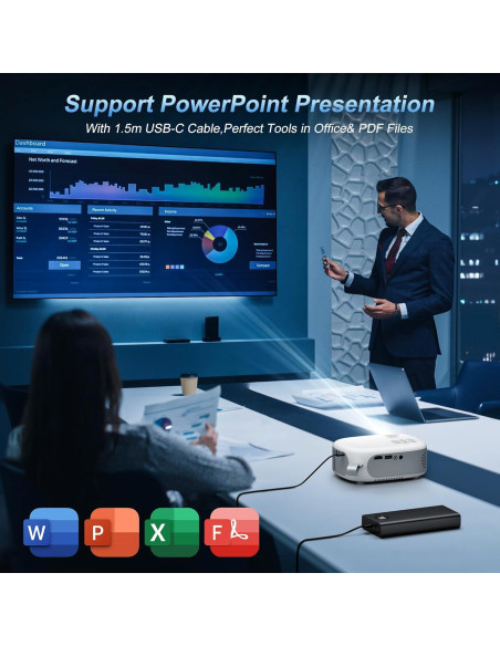 Proyector Portátil Agreago N1 HD 1080P 15000 Lúmenes WiFi 6