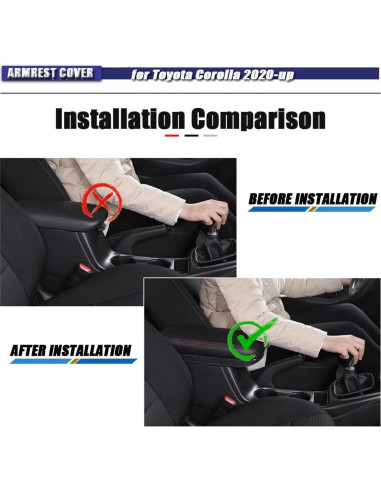 Cubierta de Consola Central BOYUER para Toyota Corolla 2020-2025