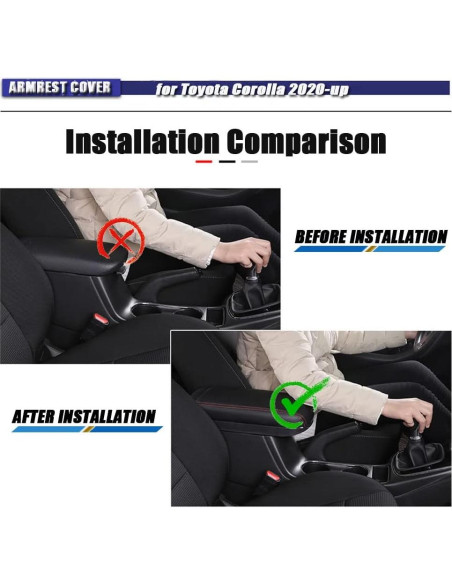 Cubierta de Consola Central BOYUER para Toyota Corolla 2020-2025