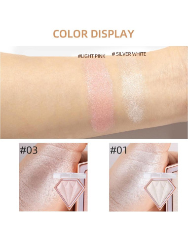 Paleta de Maquillaje Iluminador Facial Yeuxtty 45g - Color Blanco