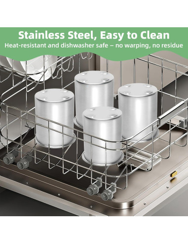 Pintas y Tapas de Acero Inoxidable Kelegaan 24oz para Ninja Creami