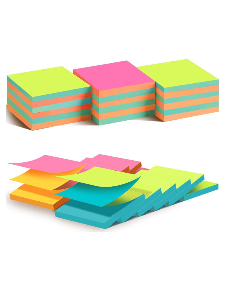 Notas Adhesivas Pop Up TKTB 3x3 cm Color Alternado 18 Pads