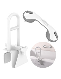 Barra de Seguridad Ajustable YuanDe 42 cm Acero Inoxidable Blanca