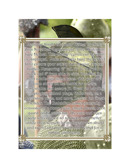 Casco de Gladiador Adulto Nicky Bigs Novelties Dorado