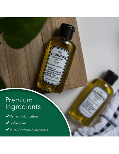 Aceite de Afeitar Natural Alonzo 59.15 ml - Hidrata y Calma