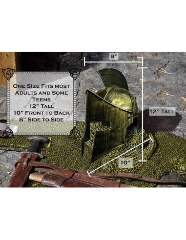 Casco de Gladiador Adulto Nicky Bigs Novelties Dorado