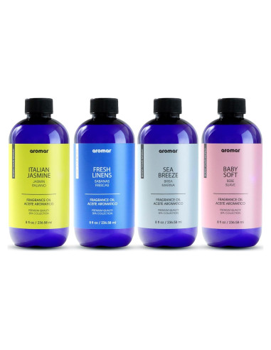 AROMAR Aceite Esencial Premium 4 Pack 240ml Aromaterapia