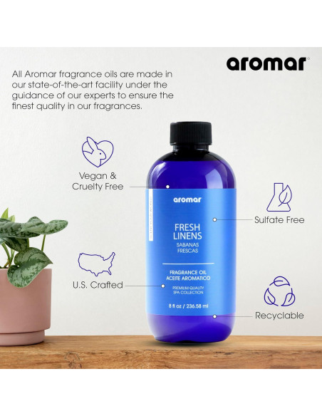 AROMAR Aceite Esencial Premium 4 Pack 240ml Aromaterapia