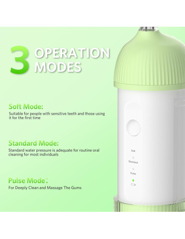 Irrigador Dental Portátil BESTEK BTCB150H Verde IPX7