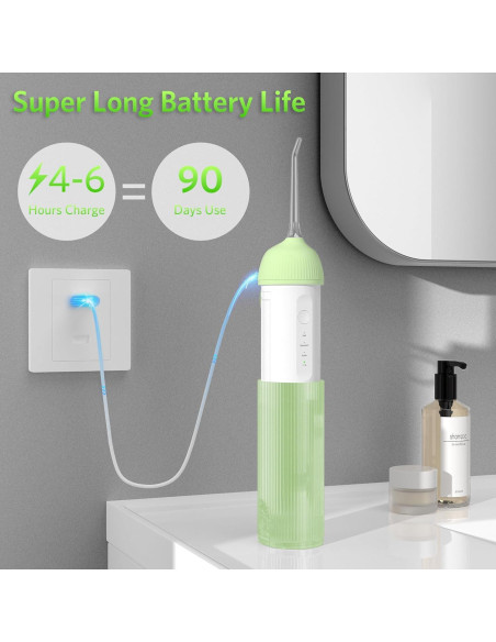 Irrigador Dental Portátil BESTEK BTCB150H Verde IPX7