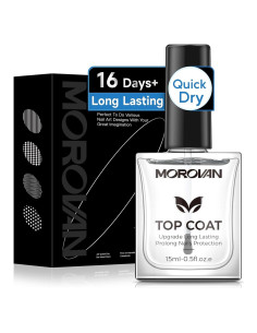 Esmalte de Uñas Top Coat Morovan Transparente Secado Rápido