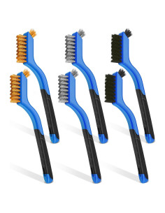 Juego de Cepillos de Alambre TOSEERY 6 Piezas Acero Inoxidable Nylon