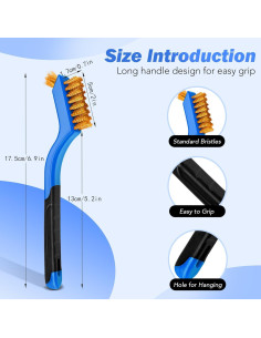 Juego de Cepillos de Alambre TOSEERY 6 Piezas Acero Inoxidable Nylon 2