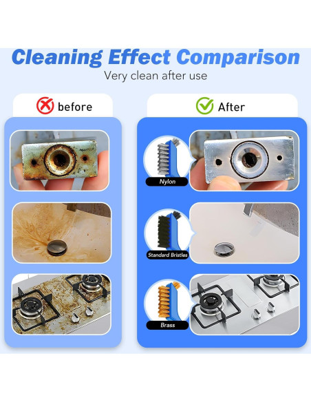 Juego de Cepillos de Alambre TOSEERY 6 Piezas Acero Inoxidable Nylon