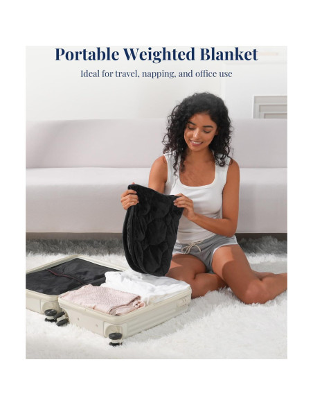 Manta con peso Kivik 61x74cm 3.2kg Terciopelo Negro