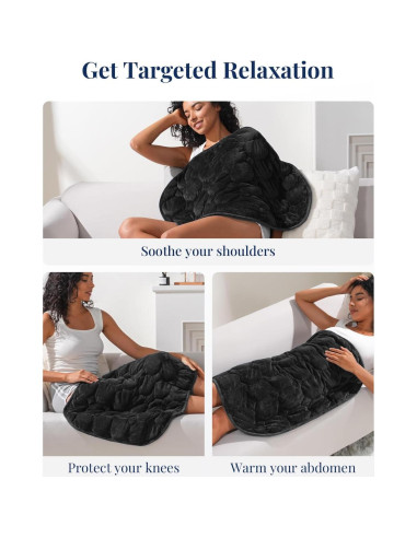 Manta con peso Kivik 61x74cm 3.2kg Terciopelo Negro