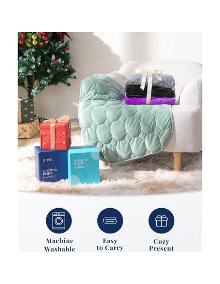 Manta con peso Kivik 61x74cm 3.2kg Terciopelo Negro