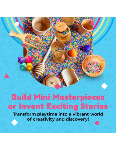 Set de Juego Sensorial 10 Piezas Arroz Arcoíris Sensory-N-Stuff