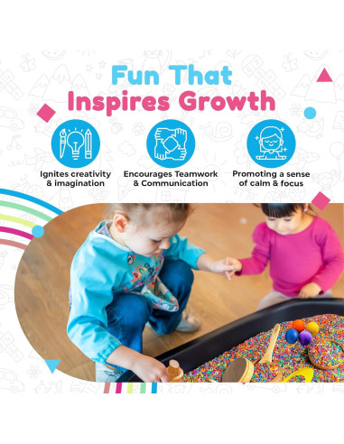 Set de Juego Sensorial 10 Piezas Arroz Arcoíris Sensory-N-Stuff