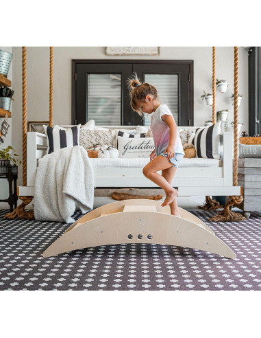 Avenlur Barco Mecedor y Escalador Montessori 2 en 1 120x60cm