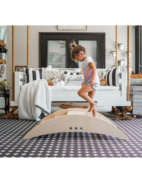 Avenlur Barco Mecedor y Escalador Montessori 2 en 1 120x60cm