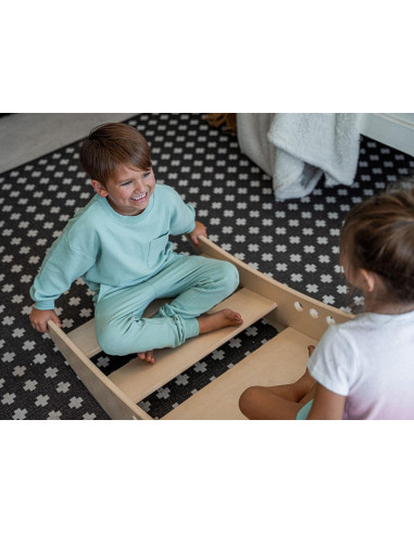 Avenlur Barco Mecedor y Escalador Montessori 2 en 1 120x60cm