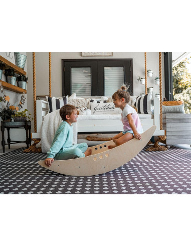 Avenlur Barco Mecedor y Escalador Montessori 2 en 1 120x60cm
