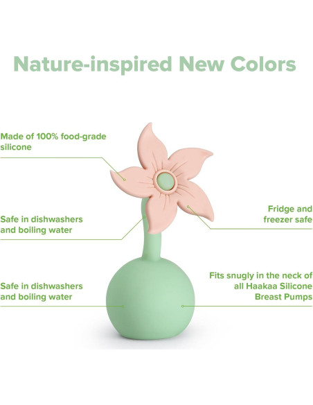 Tapón de Silicona Rosa Haakaa para Bomba de Pecho Manual
