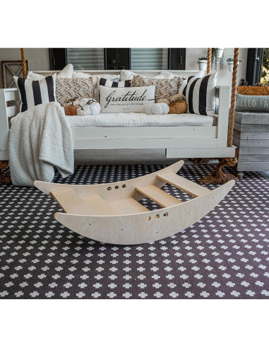 Avenlur Barco Mecedor y Escalador Montessori 2 en 1 120x60cm