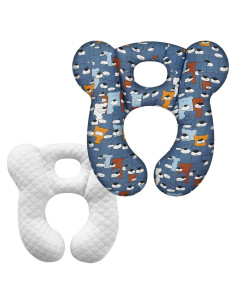 Almohada de Viaje para Bebés Reflyaway Oso Azul 28x26cm