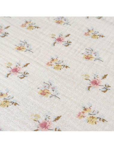 Funda de Almohada Muselina Algodón BuLuTu Estándar Floral