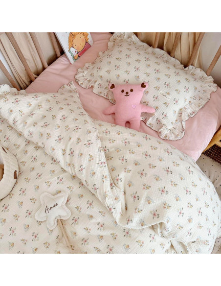 Funda de Almohada Muselina Algodón BuLuTu Estándar Floral