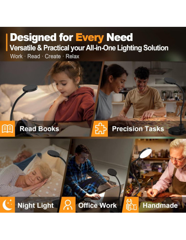 Lámpara de Escritorio LED ZAPLIT 15W Regulable con USB