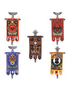 Paquete de Banderas de Batalla Medieval Sci-Fi 5 Piezas