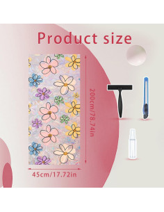 Película Decorativa de Privacidad Ohhvvow 44.5x199.8cm Flor 2