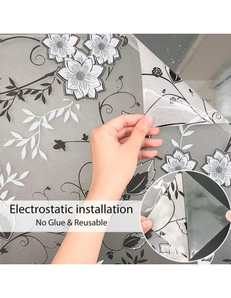Película de Ventana Privada Bloss 30x200 cm Floral Esmerilada Película de Ventana Privada Bloss 30x200 cm Floral Esmerilada