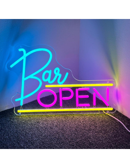 Luz de Neón LED NEONGRAND 16x27 cm Rosa y Azul para Bar