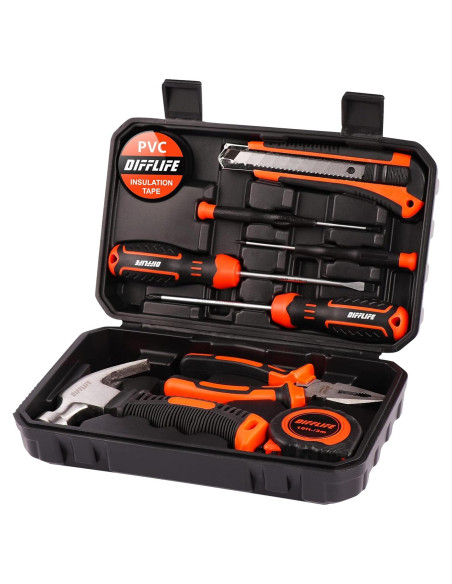 Juego de Herramientas DIFFLIFE 14 Piezas para Hogar y Auto