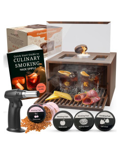 Caja de Ahumado Culinario Bon Apperoo con 2 Vasos y Astillas