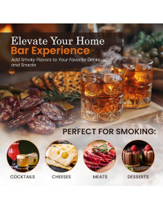 Caja de Ahumado Culinario Bon Apperoo con 2 Vasos y Astillas 2