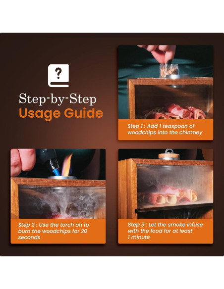 Caja de Ahumado Culinario Bon Apperoo con 2 Vasos y Astillas
