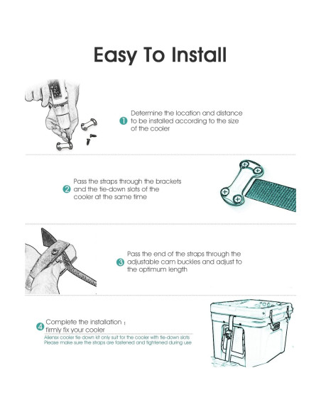 Kit de Sujeción para Enfriadores ALIENSX TD841 - 2 Correas Nylon