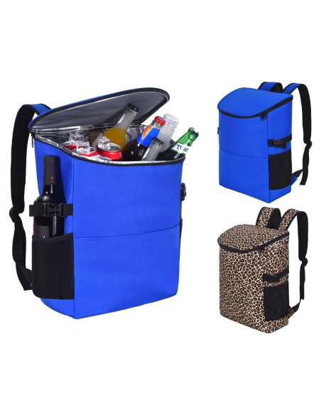 Mochila Cooler Aislada XINFULLWOL 21L Azul Gemstone Plegable