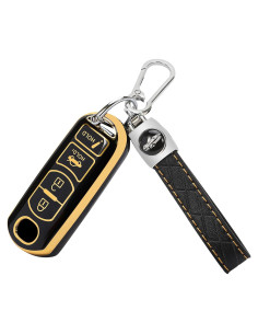 Cubierta de Llave TOMALL para Mazda 3 6 CX-3 4 Botones Negro