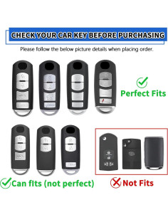 Cubierta de Llave TOMALL para Mazda 3 6 CX-3 4 Botones Negro 2
