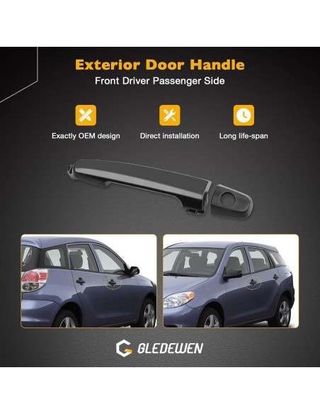 Mango de Puerta Delantero Izquierdo Gledewen para Toyota