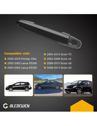 Mango de Puerta Delantero Izquierdo Gledewen para Toyota