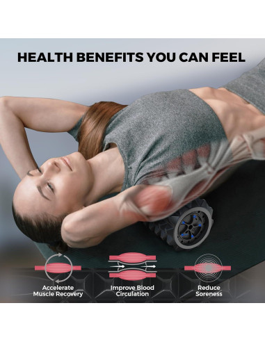 Rodillo de Espuma Vibrante Nordic Lifting 5 Velocidades 42cm