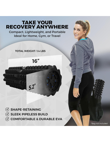 Rodillo de Espuma Vibrante Nordic Lifting 5 Velocidades 42cm