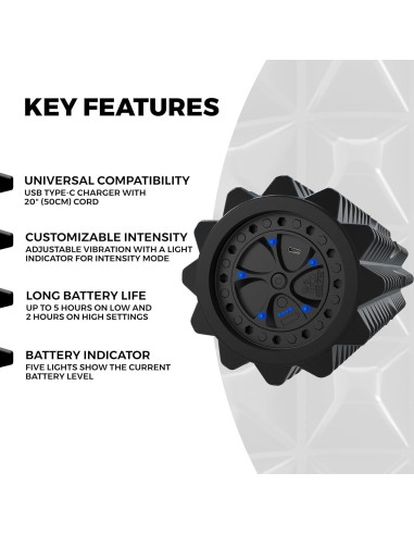 Rodillo de Espuma Vibrante Nordic Lifting 5 Velocidades 42cm